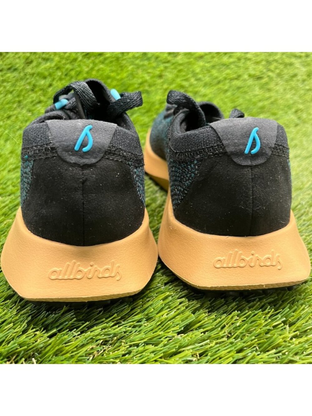 Allbirds Wool Dasher 2 Womens Size 7.5 Black Teal Gum Running Shoes Sneakers - Picture 6 of 10